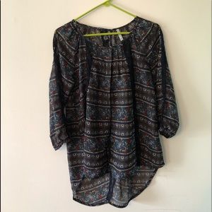 Floral button down shirt